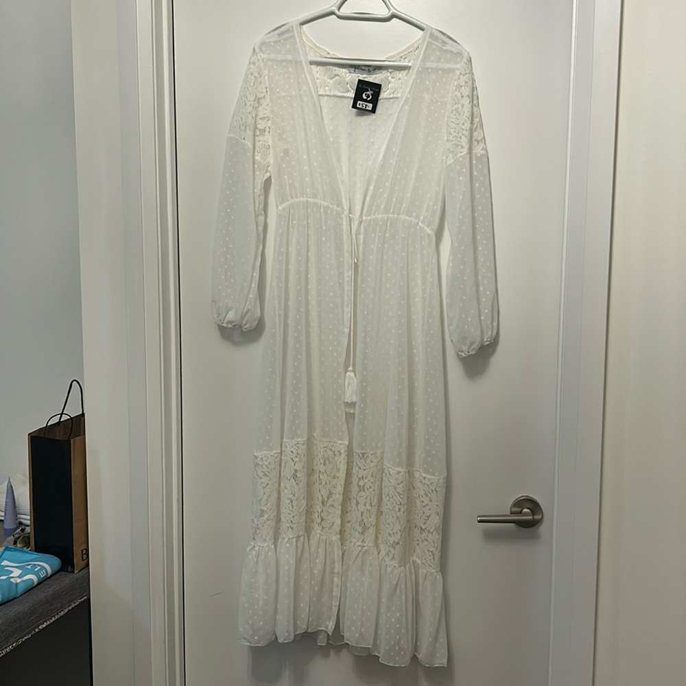 Judson & Co white sheer coverup